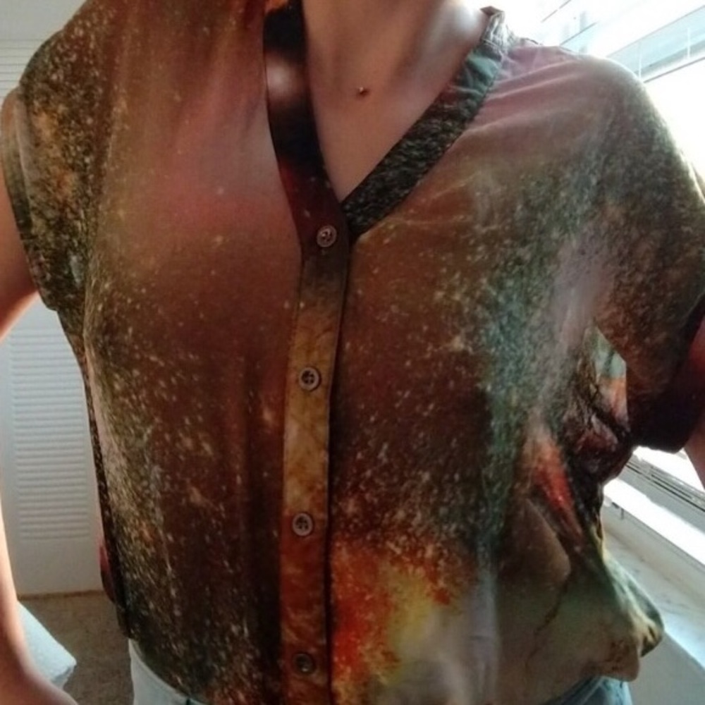 Galaxy sheet blouse